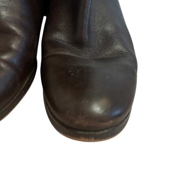 Michael Kors Dark Brown Charm Leather Tall Riding Boots Sz 9.5 - Picture 12 of 14